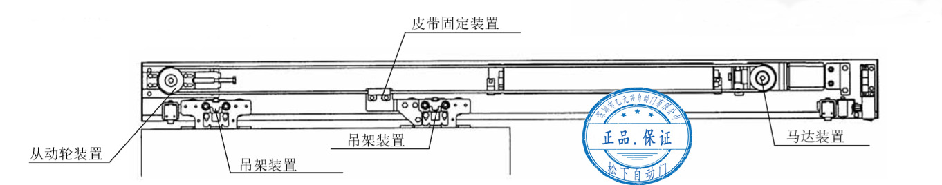 單開自動(dòng)門皮帶安裝結(jié)構(gòu) 單開自動(dòng)門皮帶安裝結(jié)構(gòu)